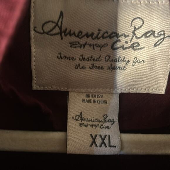 American Rag Cie 1984 Women's Maroon Sleeveless Utility Vest XXL Gorpcore Plus - Picture 7 of 8